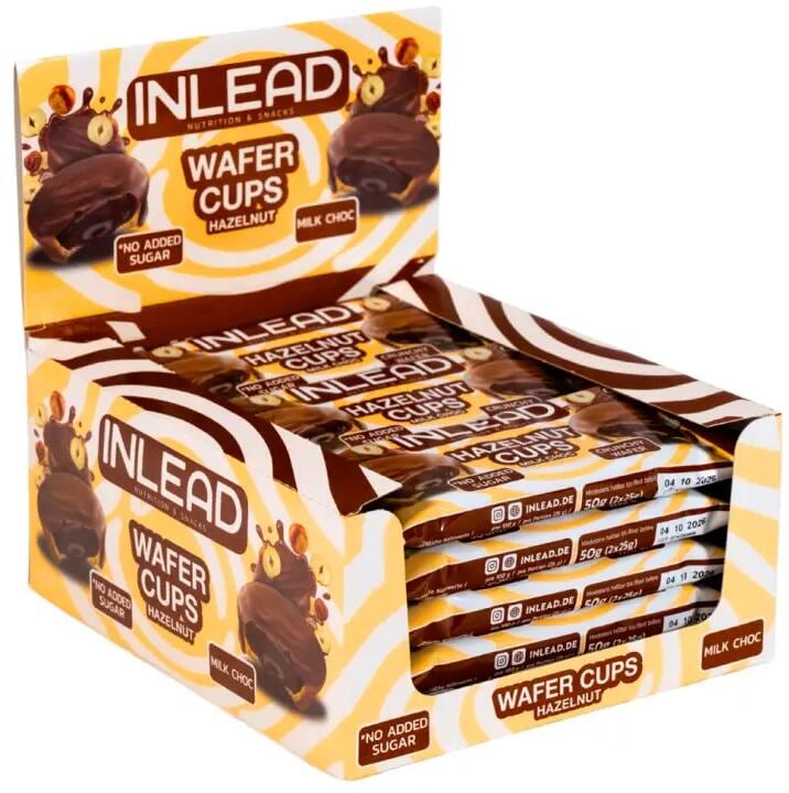 Inlead Wafer Cups, 15 x 50 g, Hazelnut Milk Choc