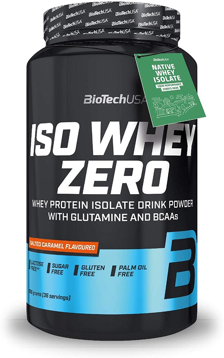 BioTech USA Iso Whey Zero, 908 g Dose, Salz-Karamell