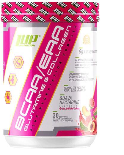 1Up Nutrition Her BCAA/EAA Glutamine & Collagen, 465g Dose, Guava Nectarine bei Metasport