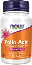 Now Foods Folic Aci, 800 µg 250 Tabletten