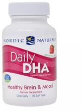 Nordic Naturals Daily DHA, 30 Softgels, Strawberry