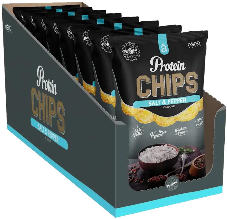 Nanosupps Protein Chips, 8 x 40 g Chips, Salt & Pepper