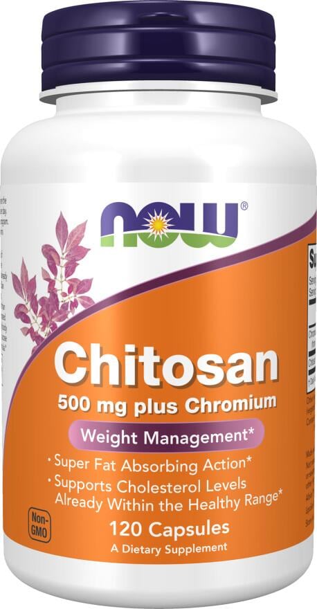 Now Foods Chitosan 500 mg Plus Chromium, 120 Kapseln
