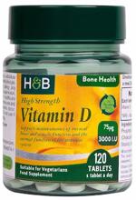 Holland & Barrett High Strength Vitamin D - 3000 IU, 120 Tabletten