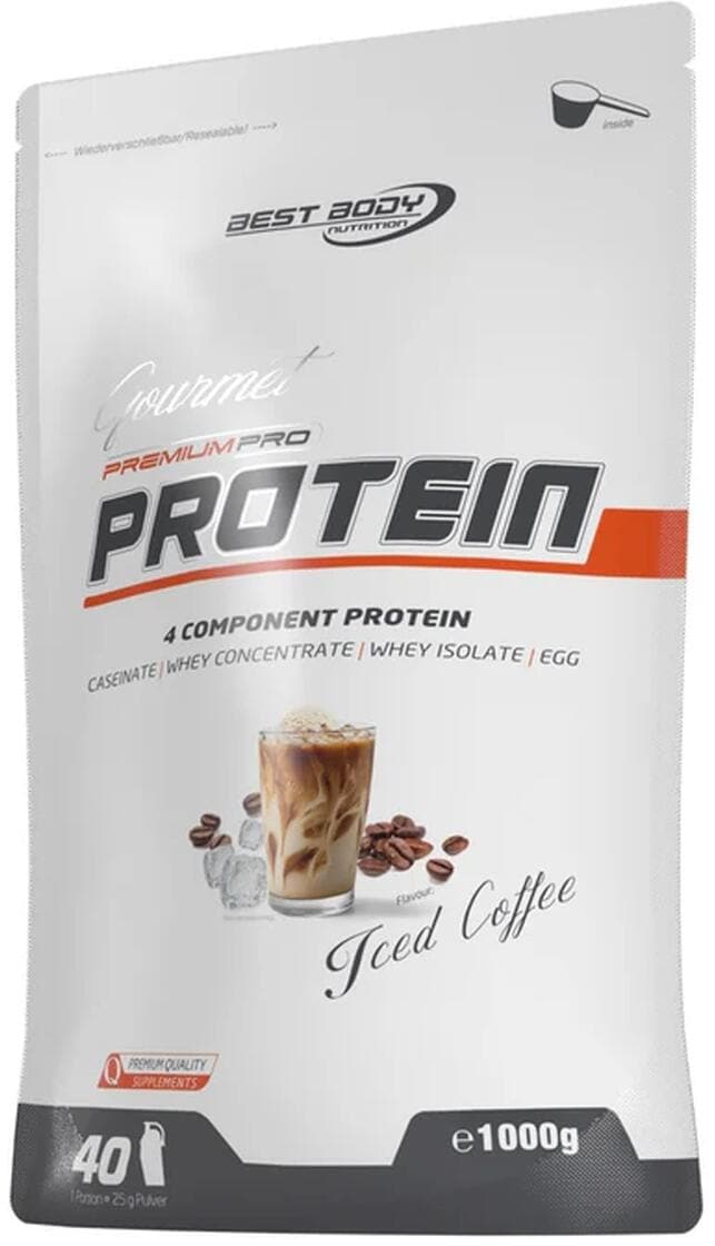 Best Body Nutrition Gourmet Premium Pro Protein, 1000 g Beutel, Iced Coffee