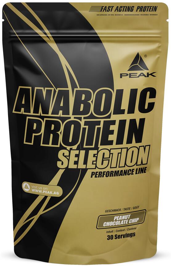 Peak Performance Anabolic Protein Selection, 900 g Beutel, Peanut Chocolate Chip