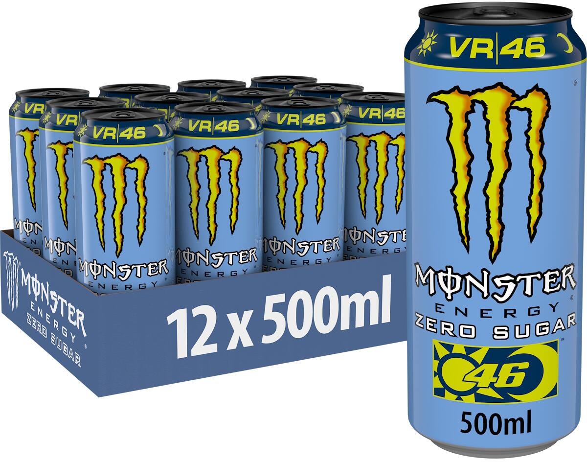 Monster Energy Original Zero Sugar, 12 x 500 ml Dose (inkl. 3,- Euro Pfand), VR46