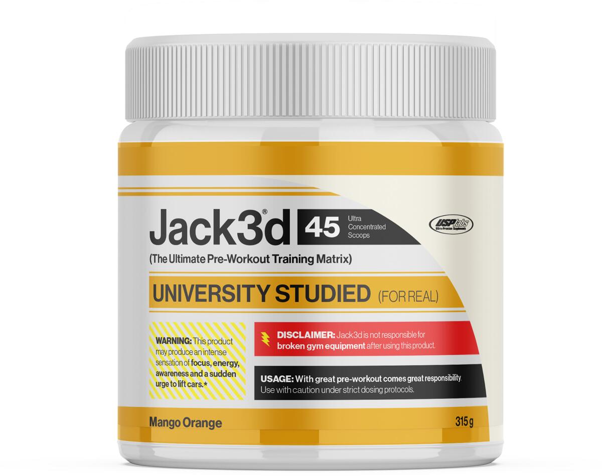 USP Laps Jacked Advanced Pre-workout, 315 g Dose, Mango Orange