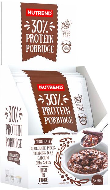 Nutrend Protein Porridge, 5 × 50 g, Chocolate