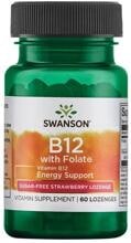 Swanson B12 with Folate, 60 Kapseln, Strawberry