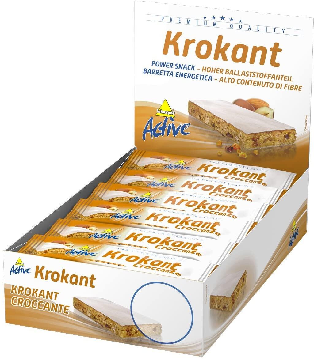 inkospor Active Haselnuss-Krokant Bar, 24 x 30 g Riegel, Haselnuss Krokant