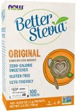 Now Foods Better Stevia Packets, 100 x 1 g Beutel, Original