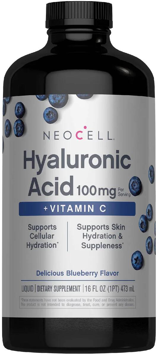 NeoCell Hyaluronic Acid Liquid, 473 ml Flasche, Blueberry