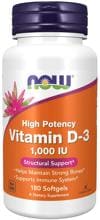 Now Foods Vitamin D3 1000 IU, 180 Kapseln
