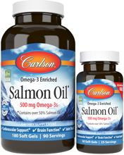 Carlson Labs Norwegian Salmon Oil, 180 + 50 Kapseln