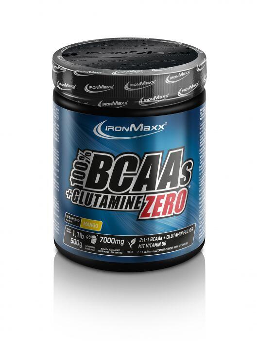 IronMaxx 100 BCAAS + Glutamine Zero, 500g Dose, Mango bei Metasport