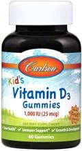 Carlson Labs Vitamin D3 für Kinder, 60 Gummis, Pfirsich-, Mango- und Erdbeere