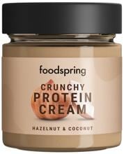 Foodspring Crunchy Protein Cream, 6 × 200 g Glas, Hazelnut & Coconut