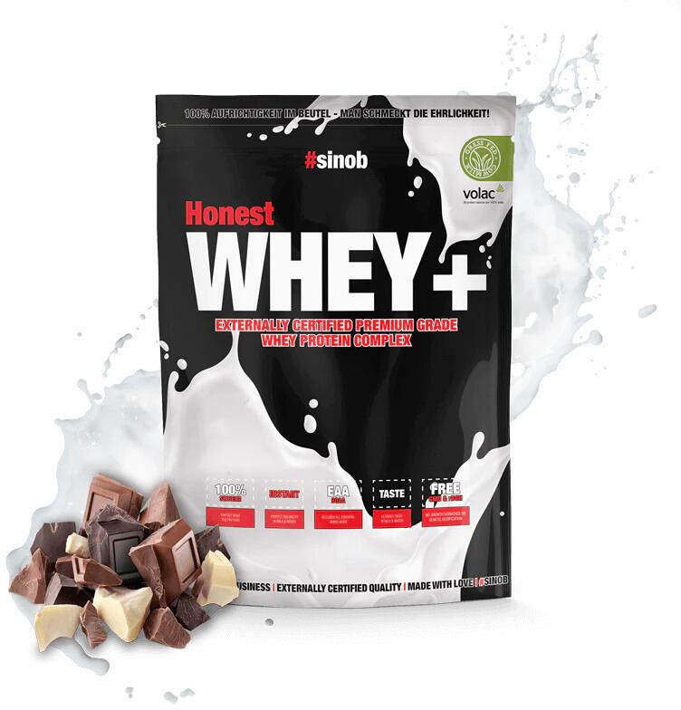#sinob Honest Whey+, 820 g Beutel, Triple Chocolate Shock