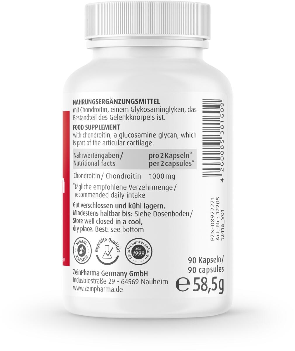 Zein Pharma Chondroitin 500 mg, 90 Kapseln bei Metasport