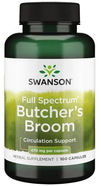 Swanson Full Spectrum Butcher"s Broom 470 mg, 100 Kapseln