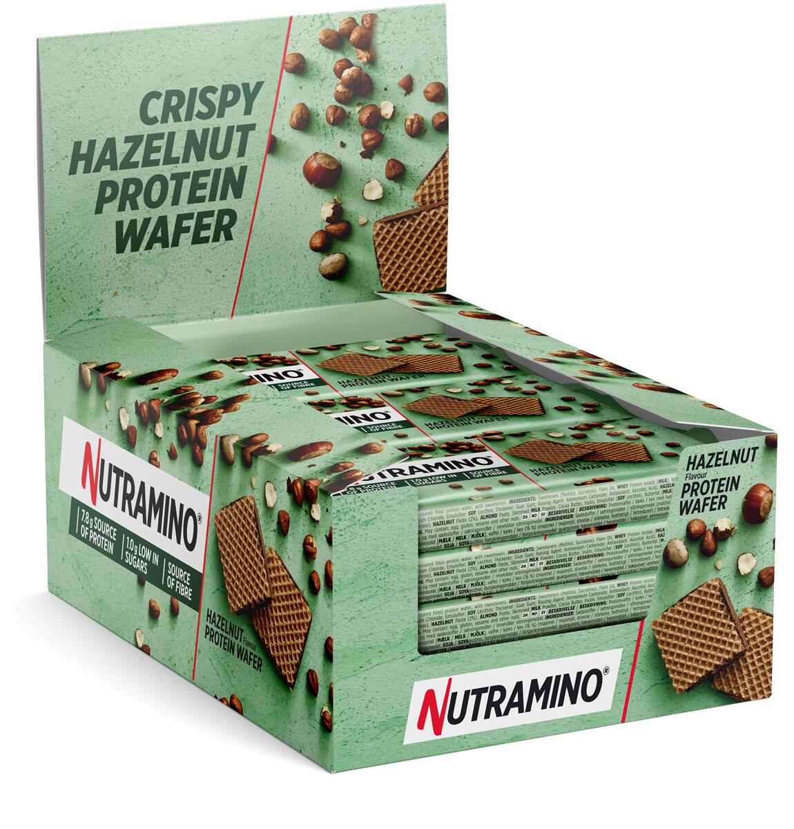 Nutramino Protein Wafer, 12 x 39 g Waferpacks, Hazelnut