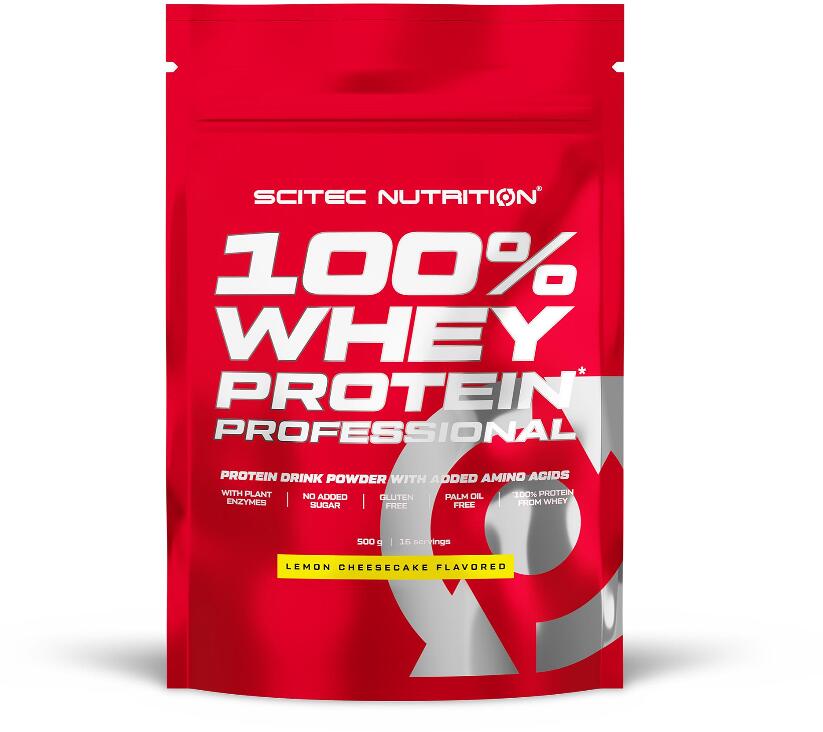 Scitec Nutrition 100% Whey Protein Professional, 500 g Beutel, Zitronen-Käsekuchen