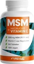 ProFuel MSM + natürliches Vitamin C, 365 Tabletten