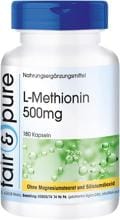 fair & pure L-Methionin (500 mg), 180 Kapseln Dose