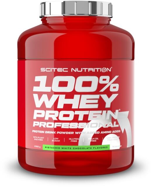Scitec Nutrition 100% Whey Protein Professional, 2350 g Dose, Pistazie Weiße Schokolade