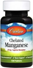 Carlson Labs Chelatiertes Mangan, 100 Tabletten