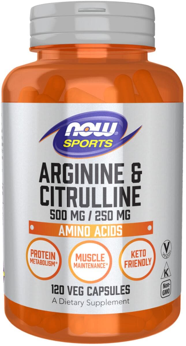 NOW Foods Arginine & Citrulline, 120 caps
