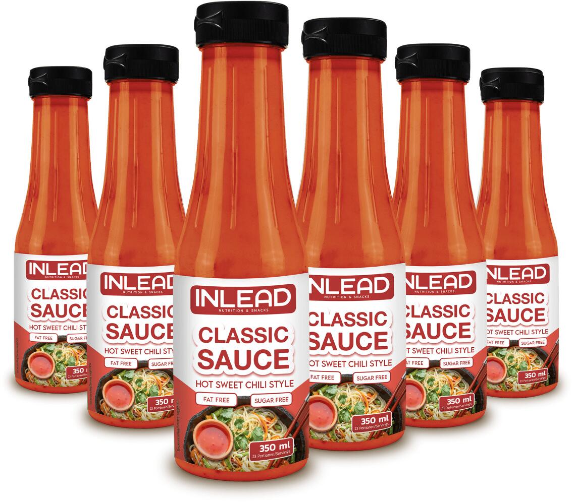 Inlead Classic Sauce, 6 x 350 ml Flasche, Hot Sweet Chili Style