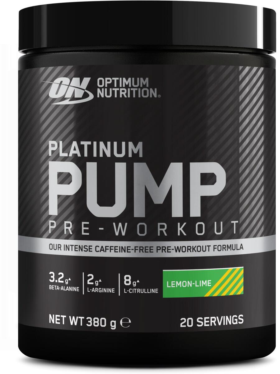Optimum Nutrition Platinum Pump Pre-Workout, 380 g Dose, Lemon-Lime