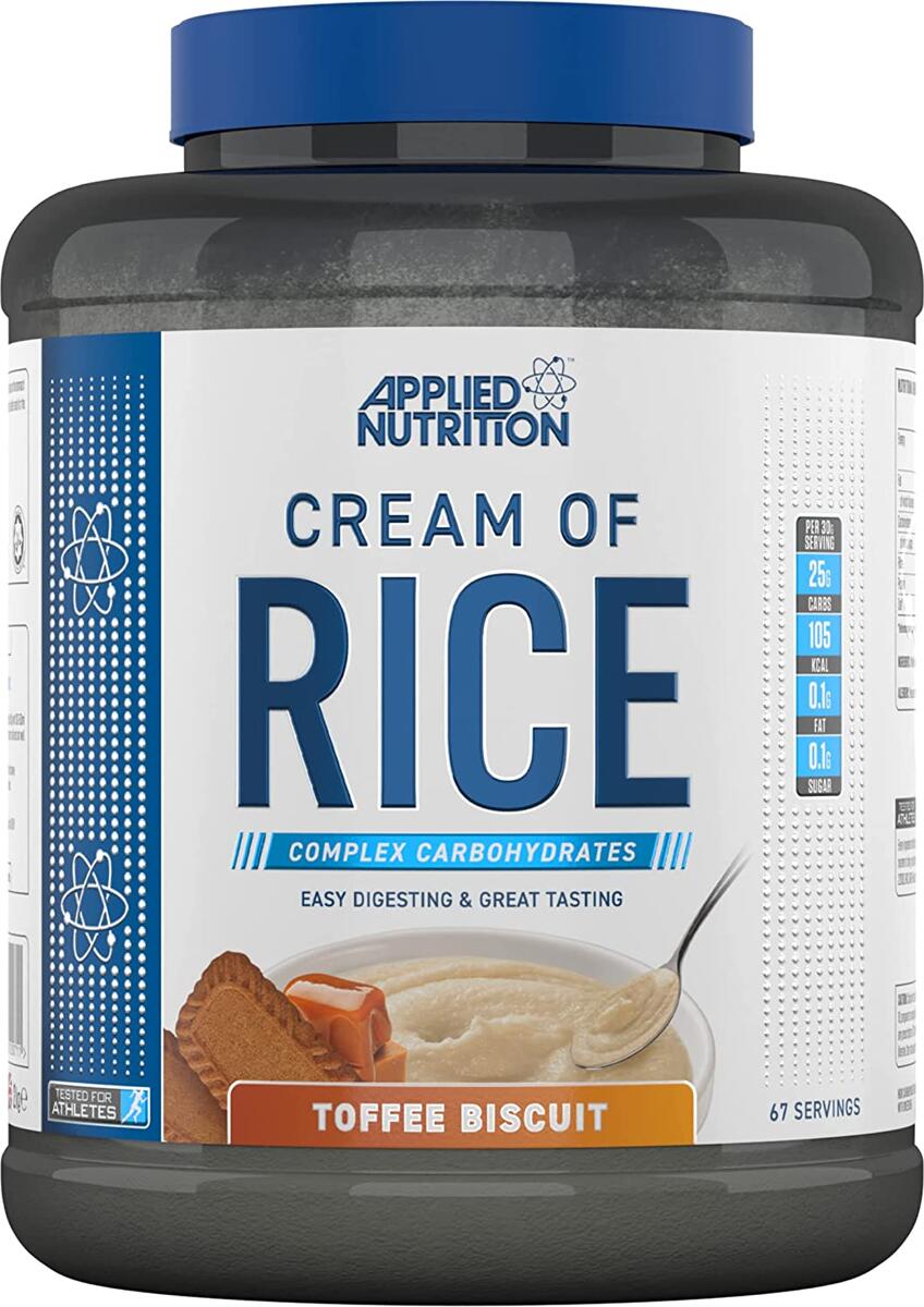 Applied Nutrition Cream of Rice, 2000 g Dose, Toffee Biscuit