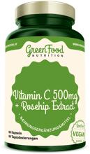GreenFood Nutrition Vitamin C 500 + Hagebutten-Extrakt, 60 Kapseln