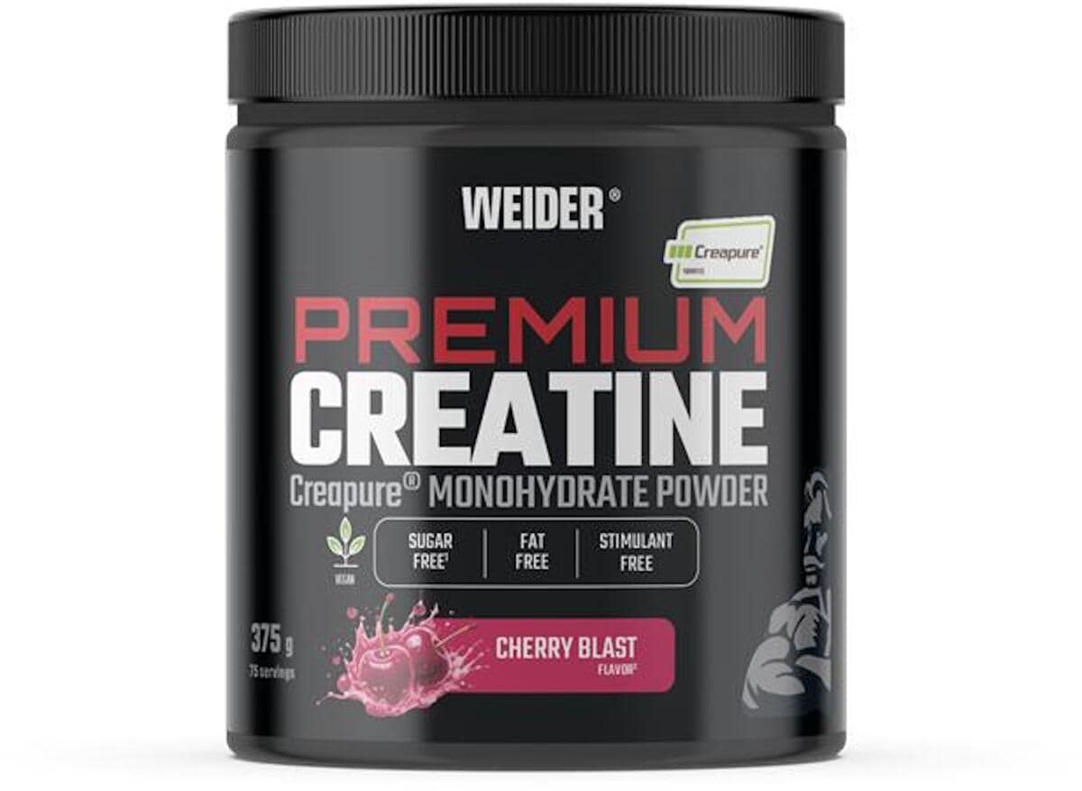 Weider Premium Creatine – Creapure Monohydrate Powder, 375 g Dose, Cherry Blast
