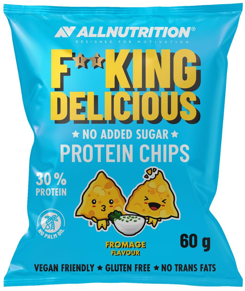 Allnutrition Fitking Delicious Protein Chips, 60 g Beutel, Fromage