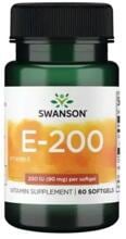 Swanson E-200 Vitamin E - 200 IU, 60 Softgels