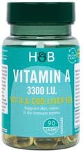 Holland & Barrett Vitamin A - 3300 IU, 90 Kapseln