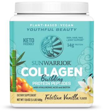 Sunwarrior Collagen Building Protein Peptides, 500 g Dose, Tahitian Vanilla