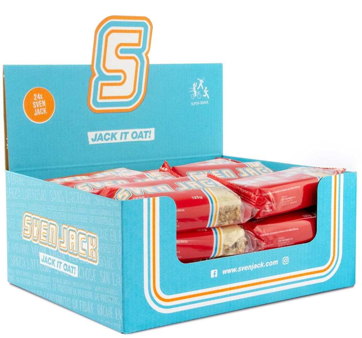 Sven Jack Haferflockenriegel, 24 x 125 g Riegel, Heidelbeere