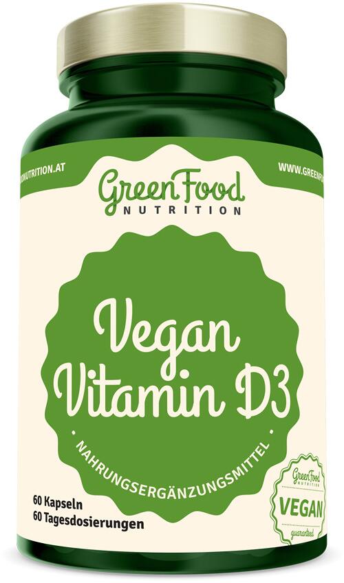 GreenFood Nutrition Vegan Vitamin D3, 60 Kapseln