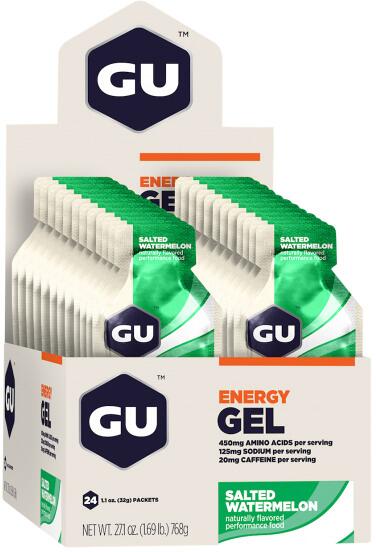 Gu Energy Gel, 24 x 32 g Gel, Salted Watermelon