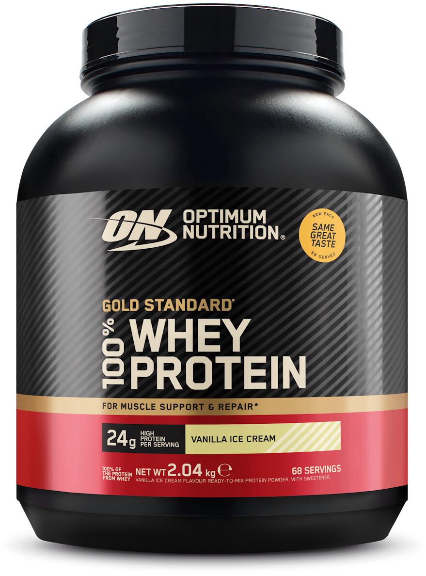 Optimum Nutrition 100 % Whey Gold Standard, 2040 g Dose (68 Servings), Vanilla Ice Cream