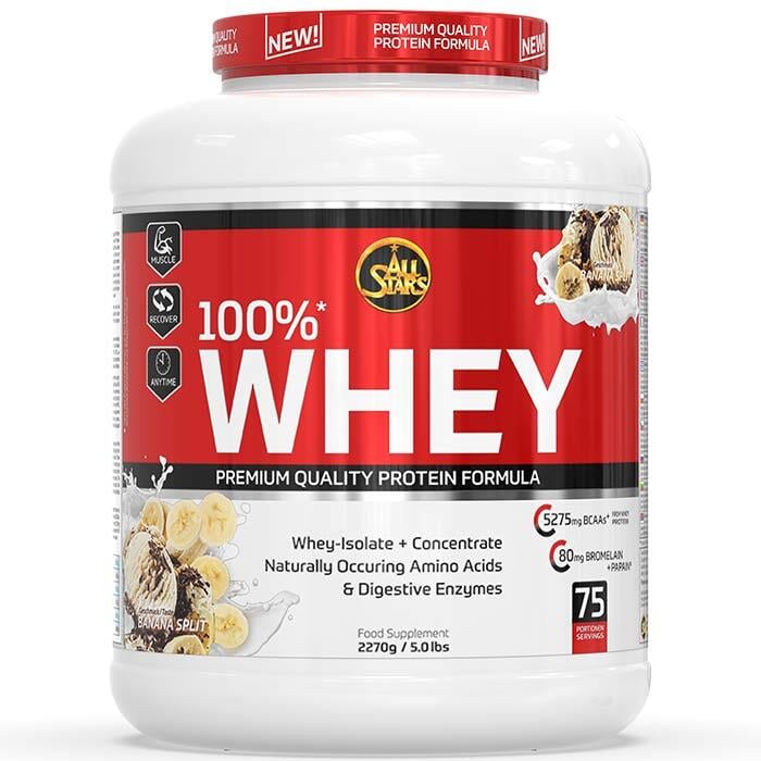 All Stars 100 % Whey Protein, 2270 g Dose, Banana Split