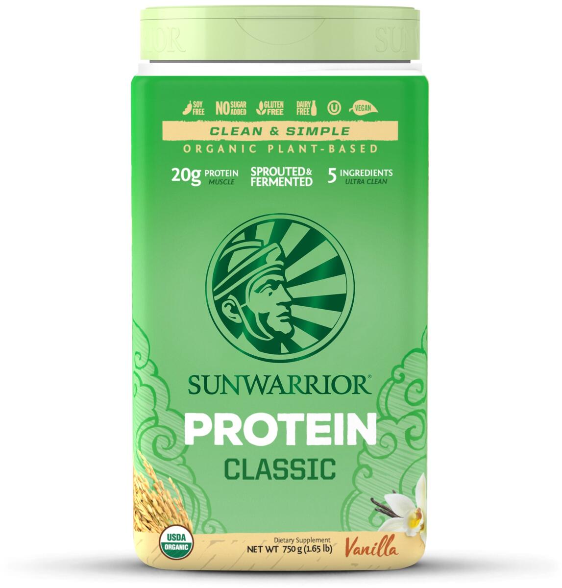 Sunwarrior Classic Protein, 750 g Dose, Vanille
