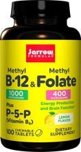 Jarrow Formulas Methyl B-12 & Methyl Folate 400 mcg, 100 Kautabletten, Lemon