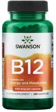 Swanson Vitamin B12 - 500 mcg, 250 Kapseln