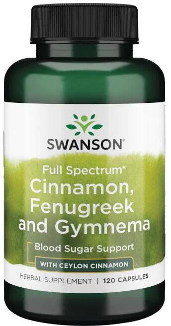 Swanson Full Spectrum Cinnamon, Fenugreek and Gymnema, 120 Kapseln